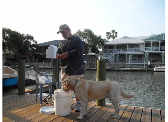 Dr. Keadle and Henry Fishing | Animal Hospital NW Houston